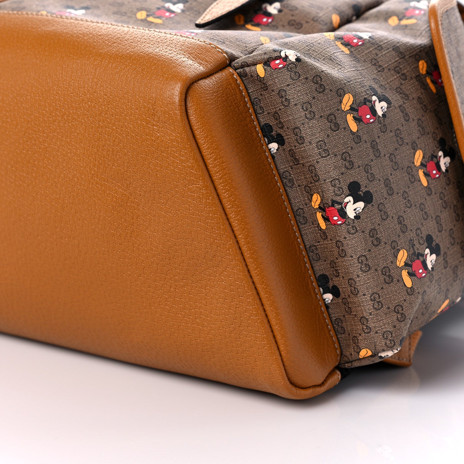 Gucci X DISNEY Mini Vintage GG Supreme Monogram Mickey Mouse Medium Backpack Beige Vintage Sun Oil 9 of 10
