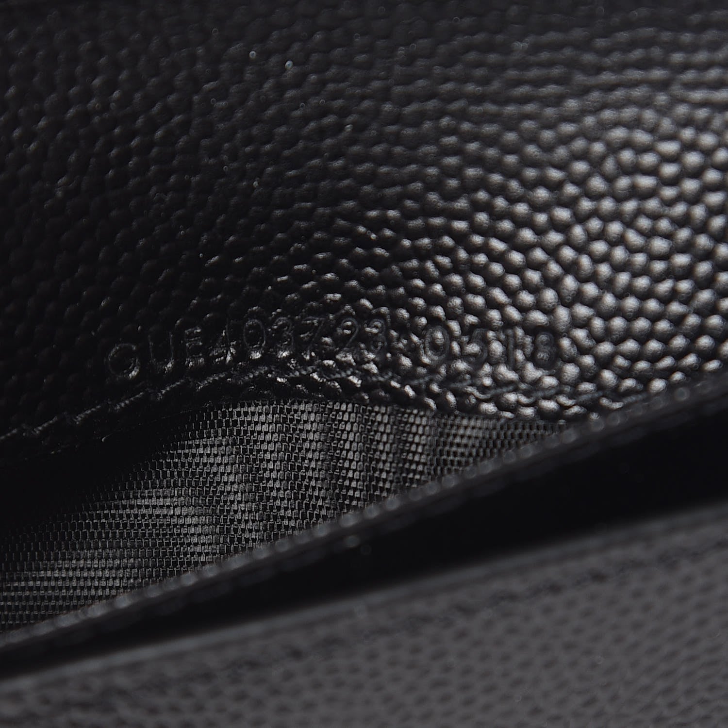 Saint Laurent Grain De Poudre Matelasse Chevron Monogram Compact Zip Around Wallet Black 8 of 9
