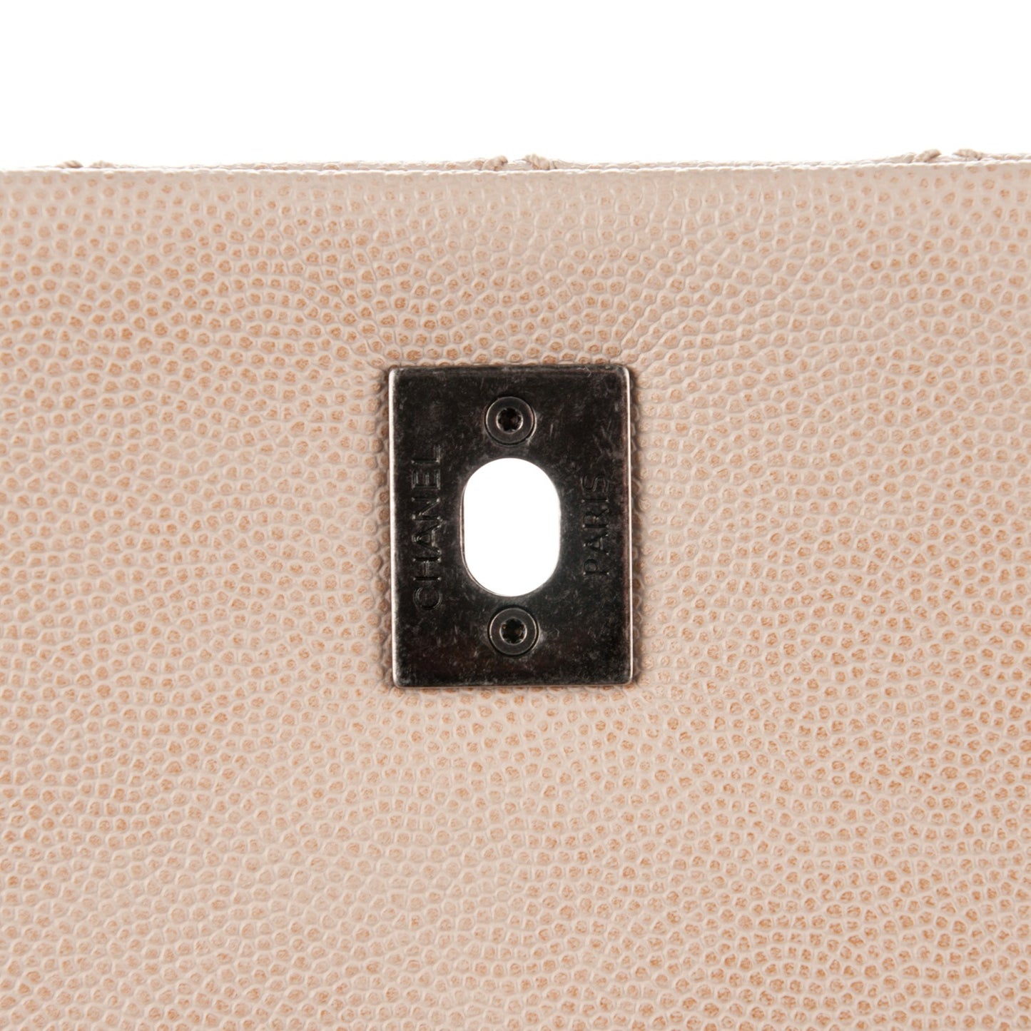 Caviar Quilted Small Coco Handle Flap Light Beige
