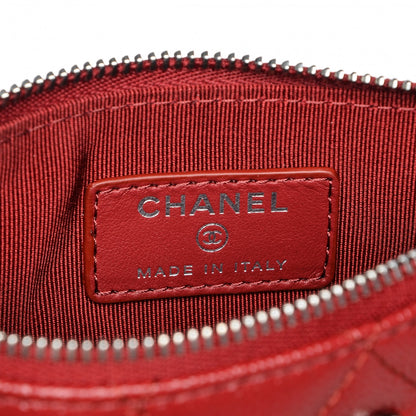 Chanel Caviar Quilted Small Cosmetic Case Dark Red 6 of 7