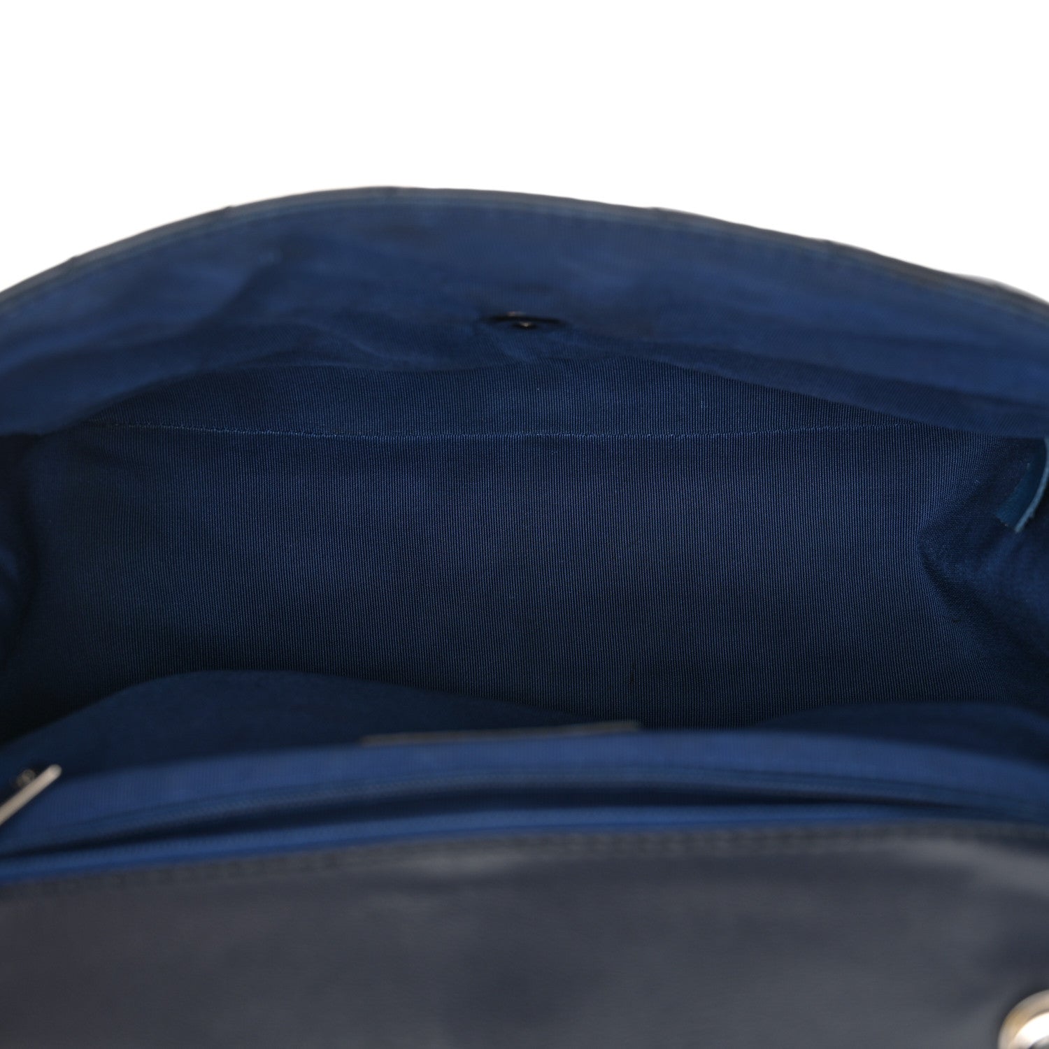 Chanel Lambskin Chevron Quilted Single Flap Navy Blue 5 of 12