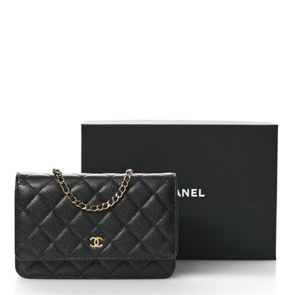 Chanel Caviar Quilted Wallet On Chain WOC Black 12 of 12