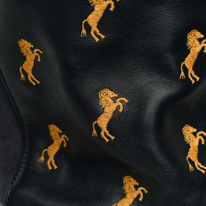 Chloe Smooth Calfskin Little Horses Embroidered Tao Zipped Tote Full Blue 13 of 13