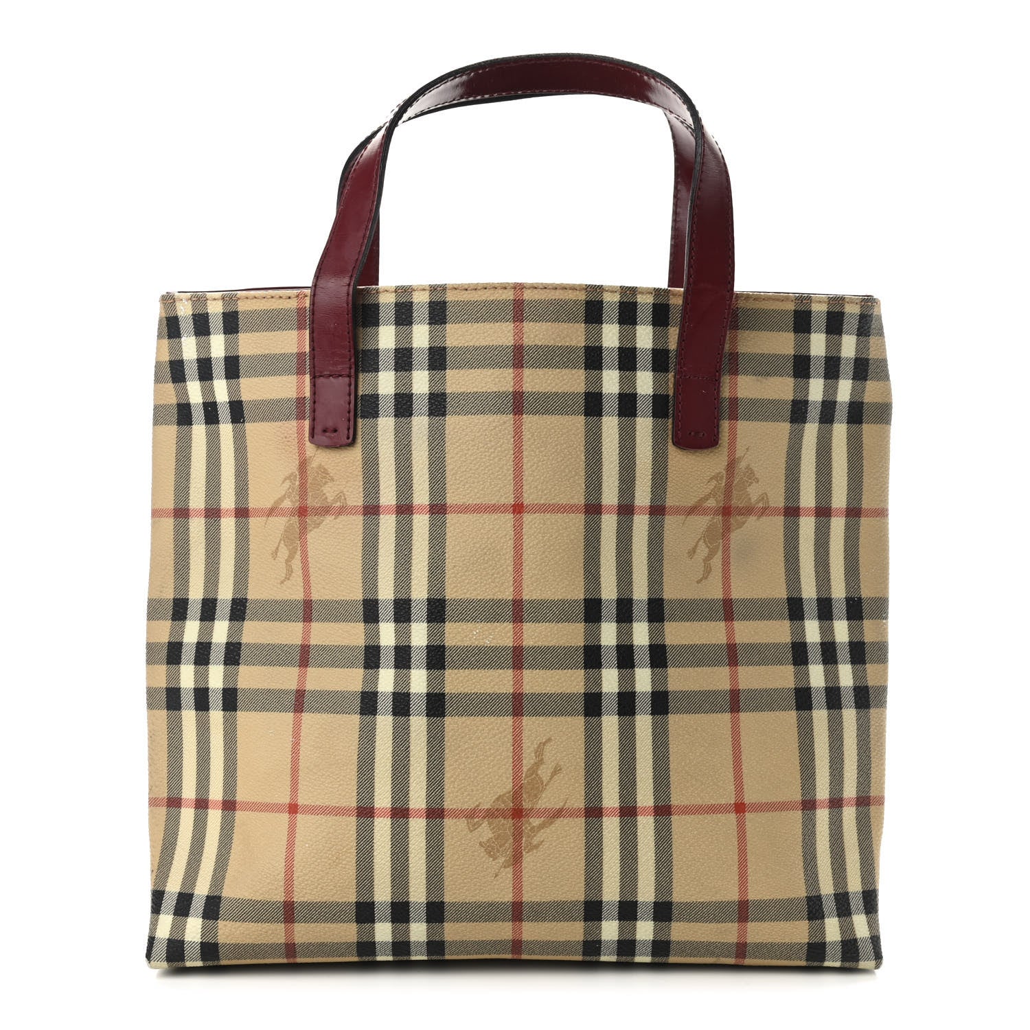 Burberry Haymarket Check Medium Tote Red 1 of 11