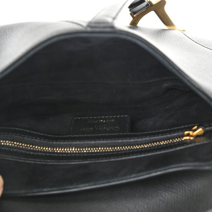Christian Dior Grained Calfskin Saddle Bag Black 5 of 11
