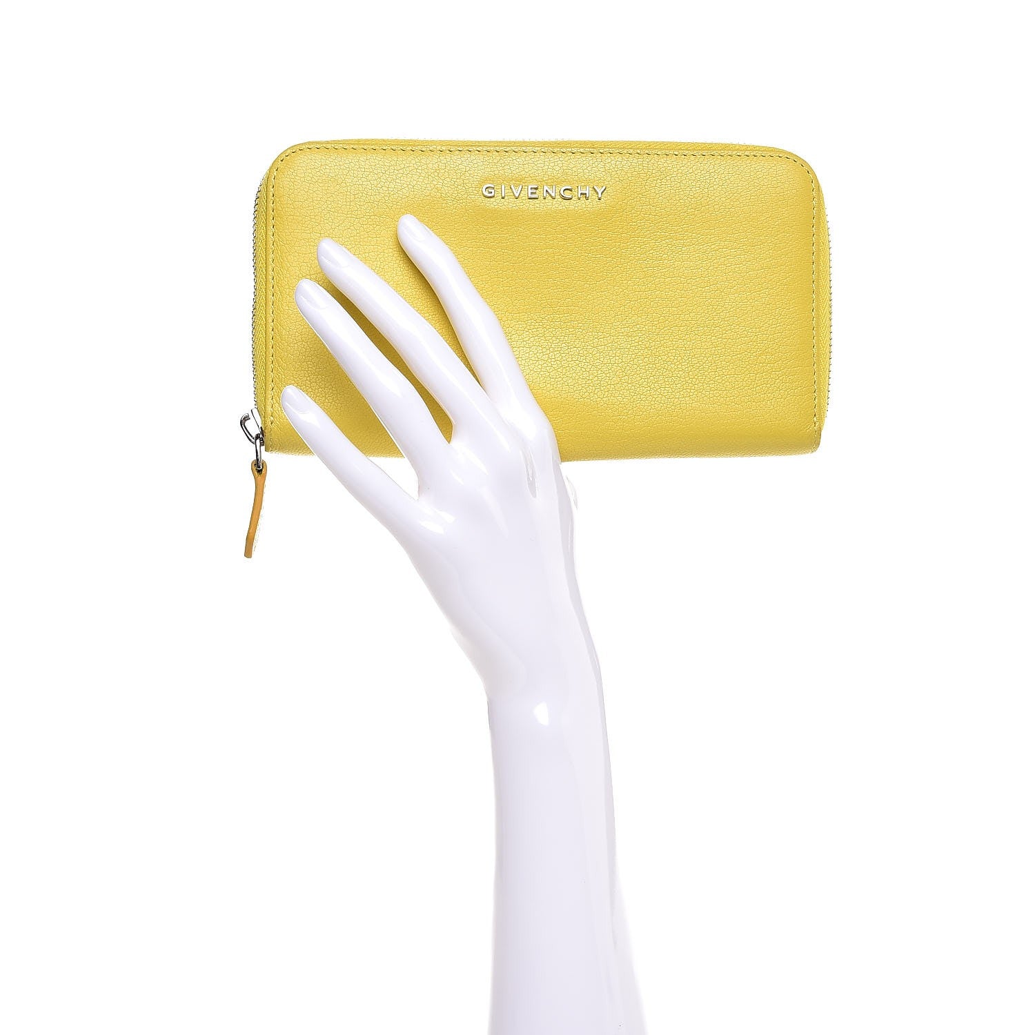 Givenchy Sugar Goatskin Pandora Zip Around Wallet Yellow 2 of 8