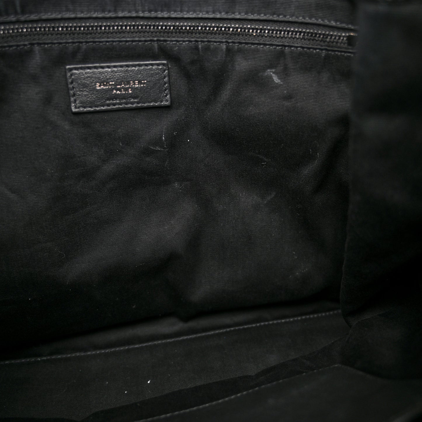 Crinkled Calfskin Matelasse Monogram Large Niki Shopper Tote Black