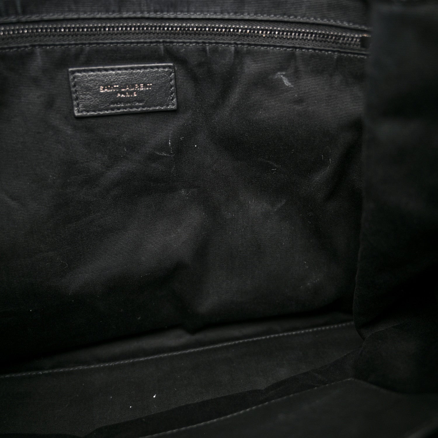 Saint Laurent Crinkled Calfskin Matelasse Monogram Large Niki Shopper Tote Black 12 of 17