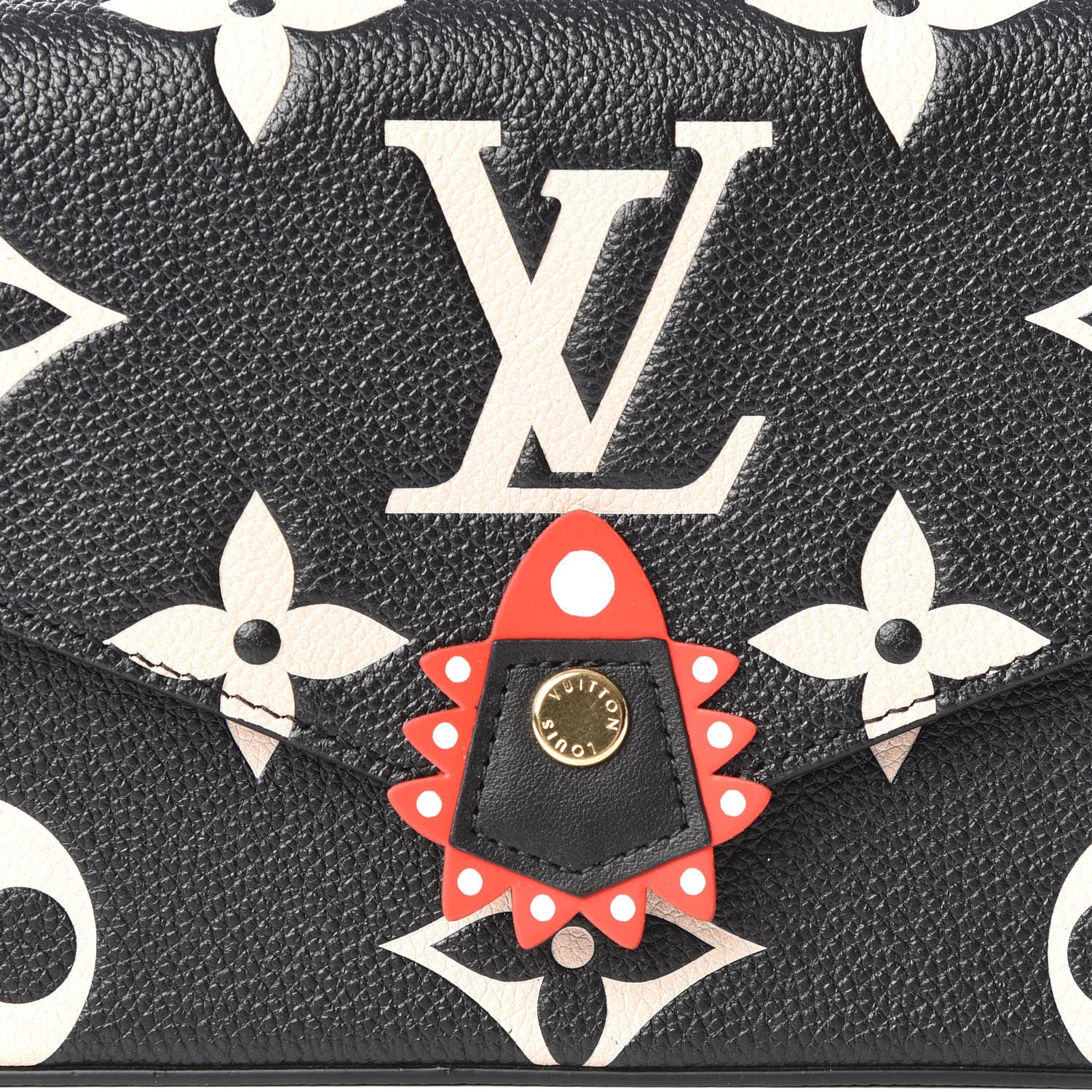 Louis Vuitton Empreinte Monogram Giant Crafty Pochette Felicie Black Creme 9 of 9