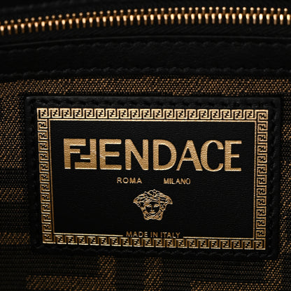 Fendi X VERSACE Denim Fendace Patchwork Baguette Blue 6 of 9