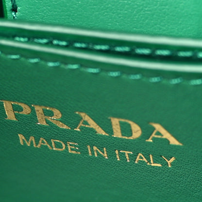 Prada Saffiano Cuir Calfskin Small Panier Bucket Bag Mango 6 of 9