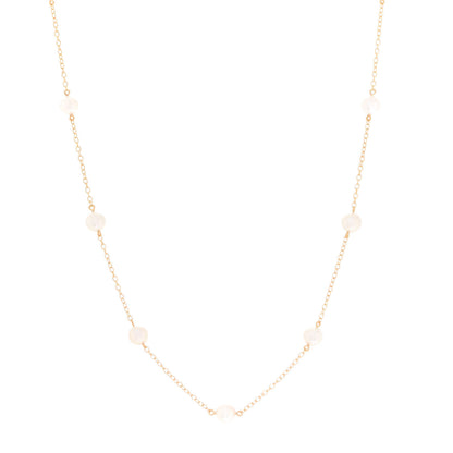 Mikimoto 18K Yellow Gold Akoya Pearl 5-5.5mm Station Necklace 1 of 5