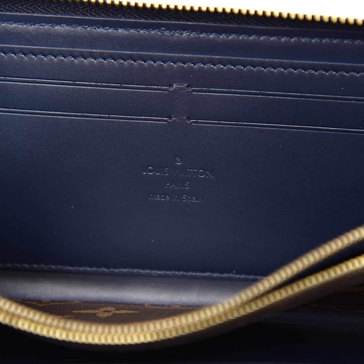 Louis Vuitton Vernis Zippy Wallet Blue 5 of 5