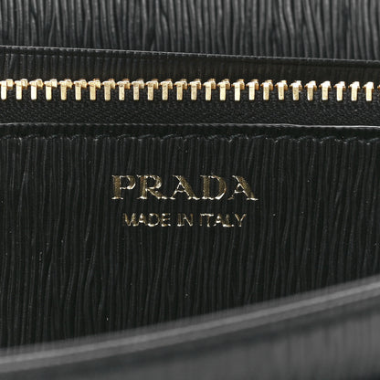 Prada Vitello Move Triangle Logo Continental Flap Travel Wallet Black 7 of 13