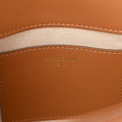 Burberry Raffia Calfskin TB Note Crossbody Bag Natural 6 of 11