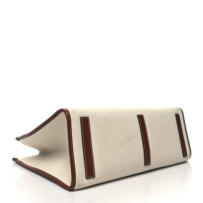 Burberry Canvas Smooth Calfskin Medium Two Tone Freya Tote Brown 4 of 15