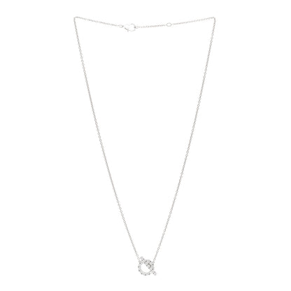 Hermes 18K White Gold Diamond Finesse Pendant Necklace 3 of 5