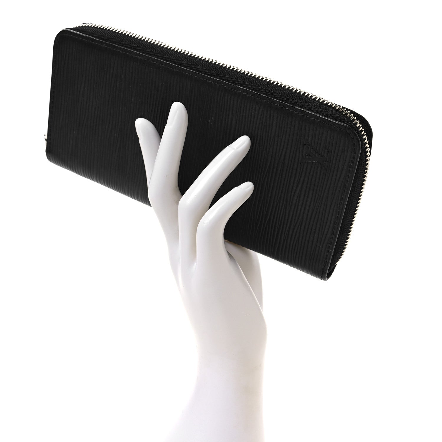 Louis Vuitton Epi Zippy Vertical Wallet Black 2 of 7