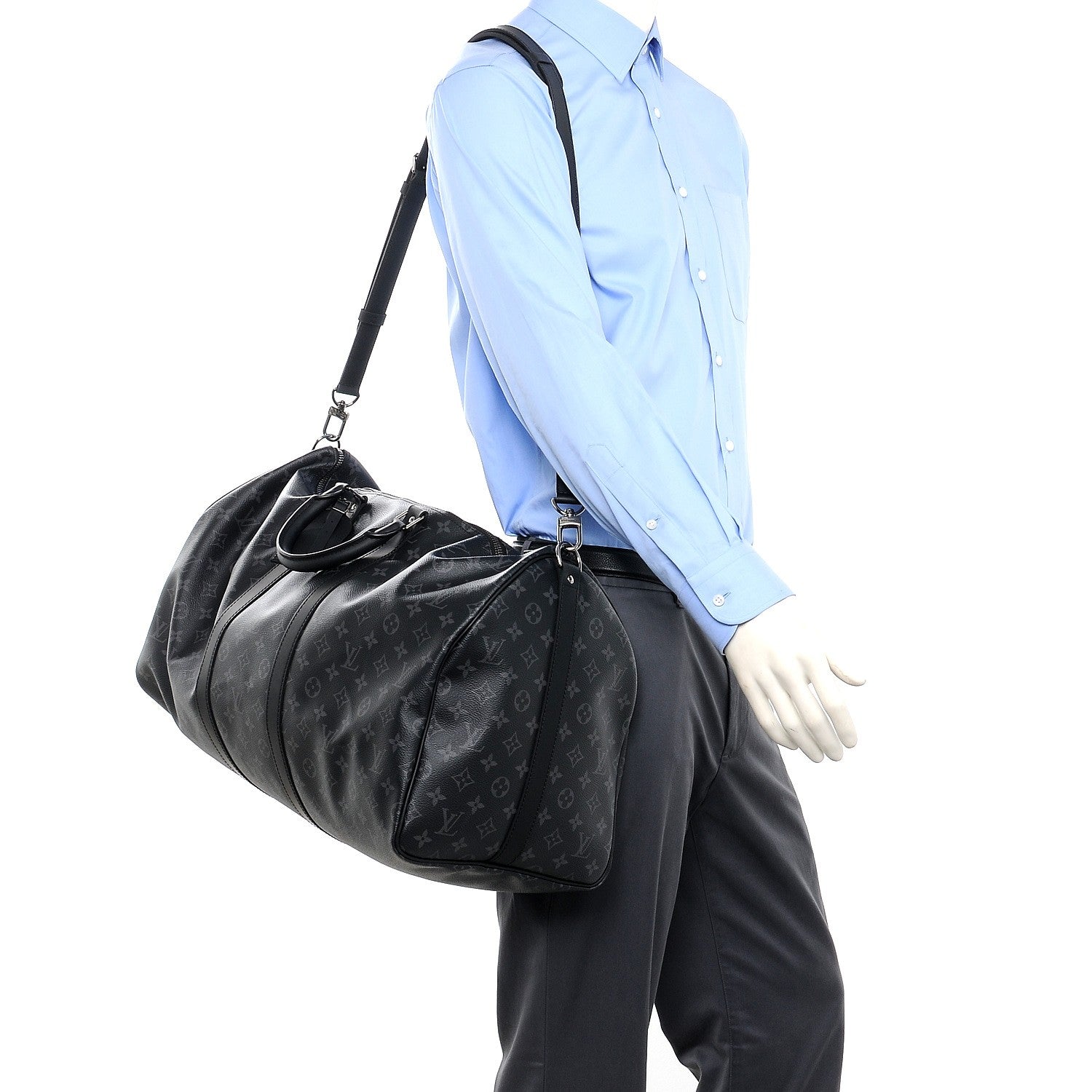 Louis Vuitton Monogram Eclipse Keepall Bandouliere 55 2 of 11