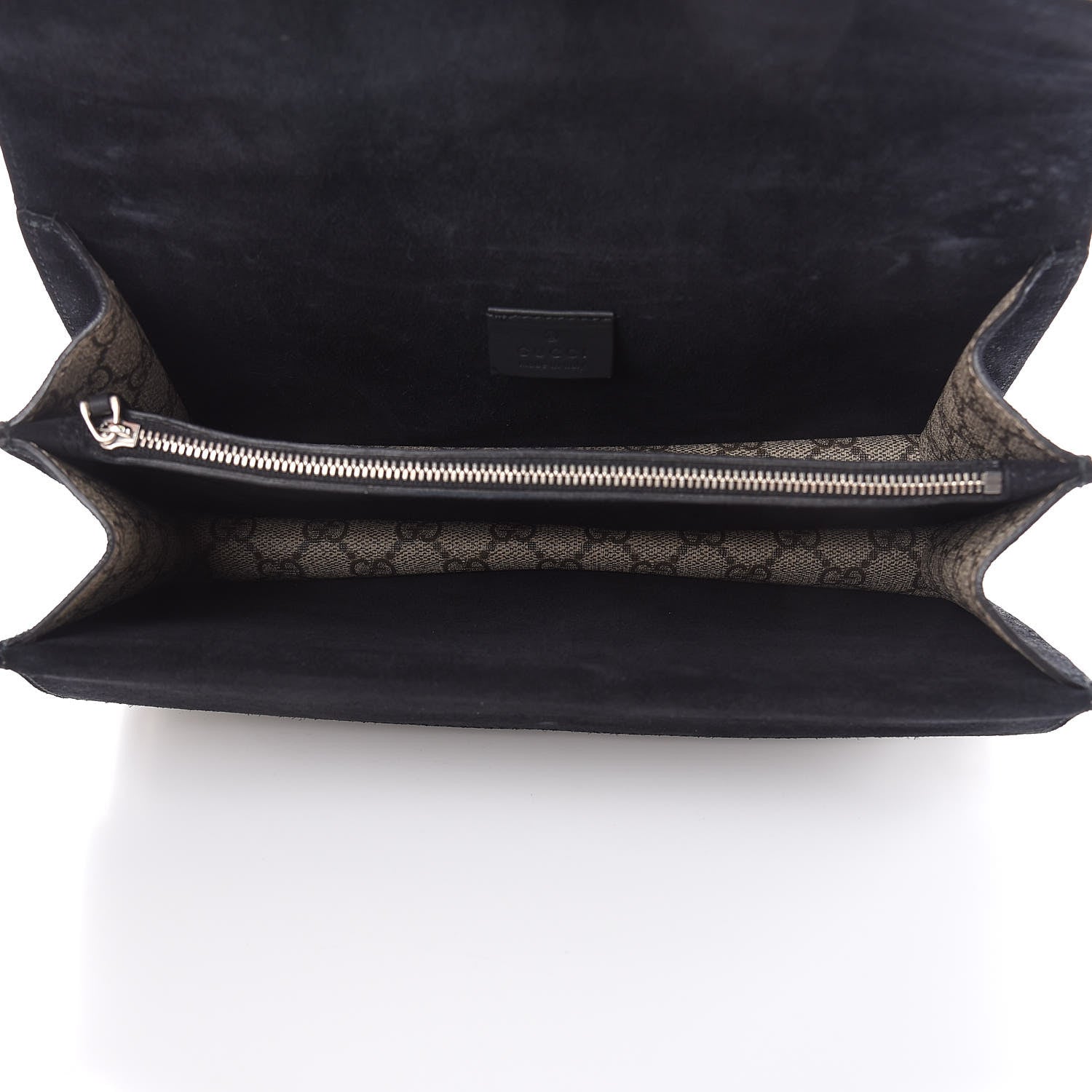 Gucci GG Supreme Monogram Crystal Small Dionysus Shoulder Bag Black 6 of 14