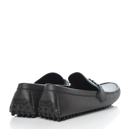 Louis Vuitton Taiga Mens Hockenheim Moccasin Loafers 10.5 Ardoise 4 of 9