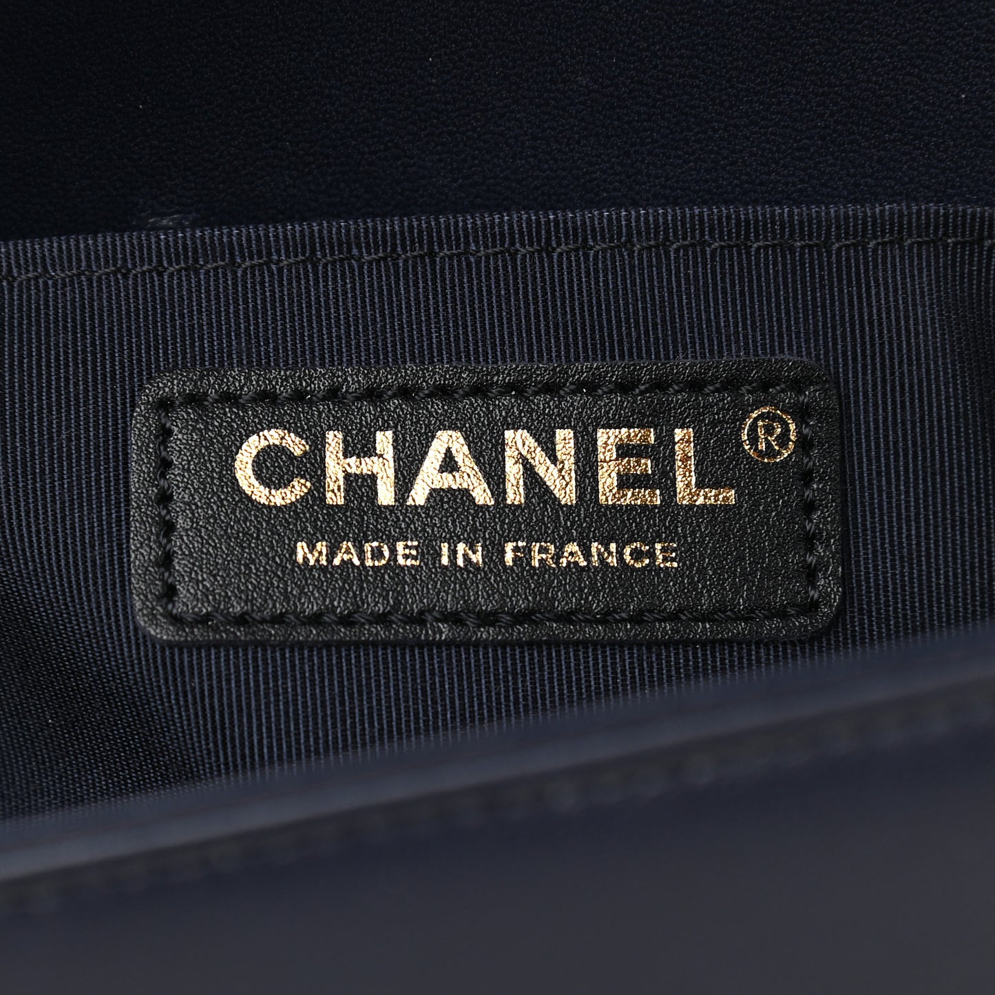 Lambskin Quilted Medium Boy Flap Dark Navy