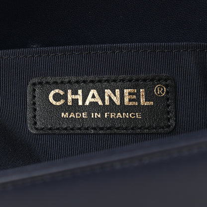 Chanel Lambskin Quilted Medium Boy Flap Dark Navy 6 of 10