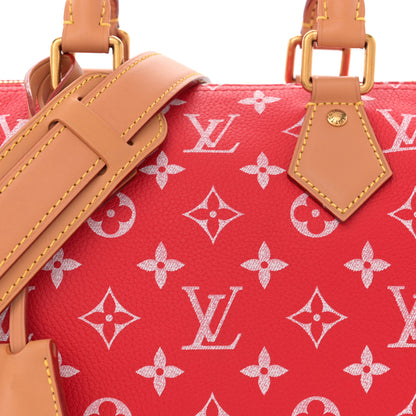 Louis Vuitton Soft Calfskin Monogram Speedy P9 Bandouliere 25 Red 9 of 12