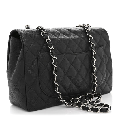 Chanel Caviar Quilted Jumbo Single Flap Black 3 of 13