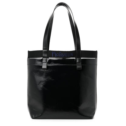 Alexander McQueen Coated Canvas Logo Shopper Tote Black 1 of 11