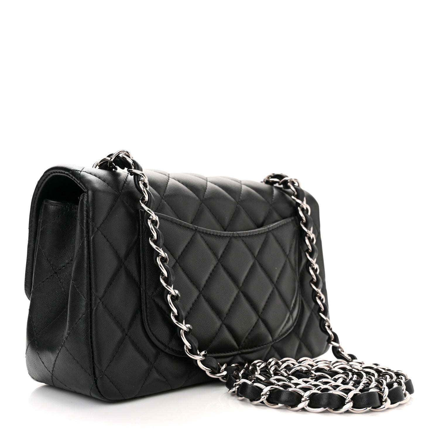 Chanel Lambskin Quilted Mini Rectangular Flap Black 3 of 11
