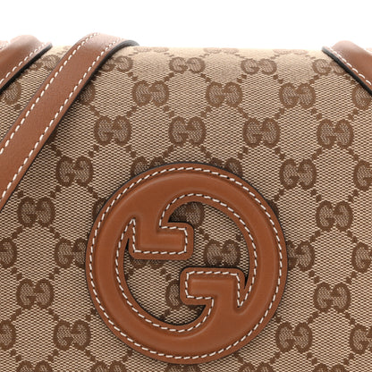 Gucci GG Monogram Calfskin Medium Blondie Top Handle Bag Beige Dark Brown 8 of 11