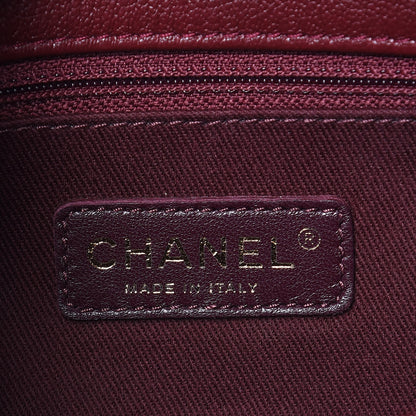 Chanel Patent Goatskin Quilted Medium CC Eyelet Flap Burgundy 6 of 11