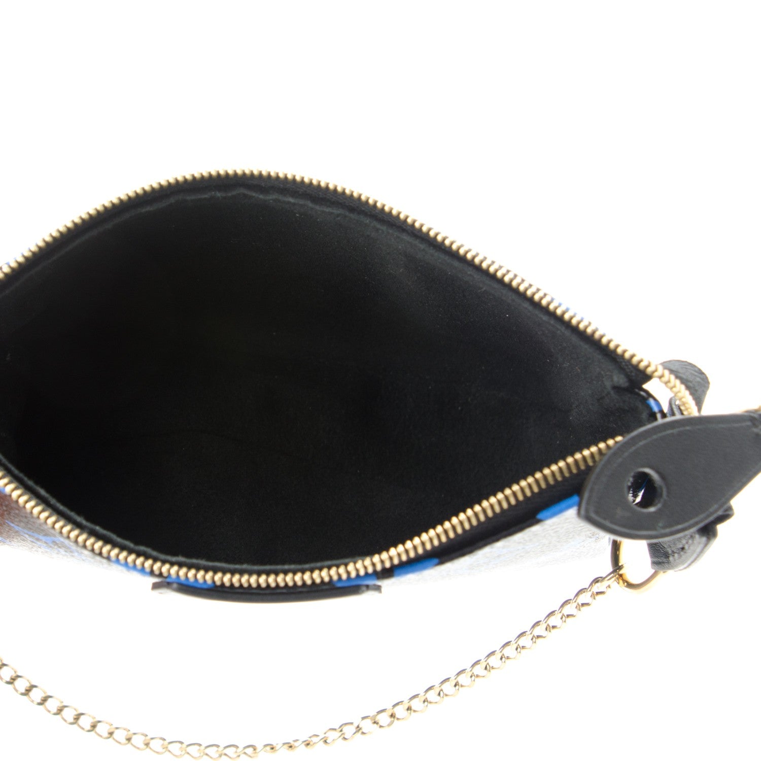 Louis Vuitton Colored Monogram Mini Pochette Accessories Blue Black 5 of 6