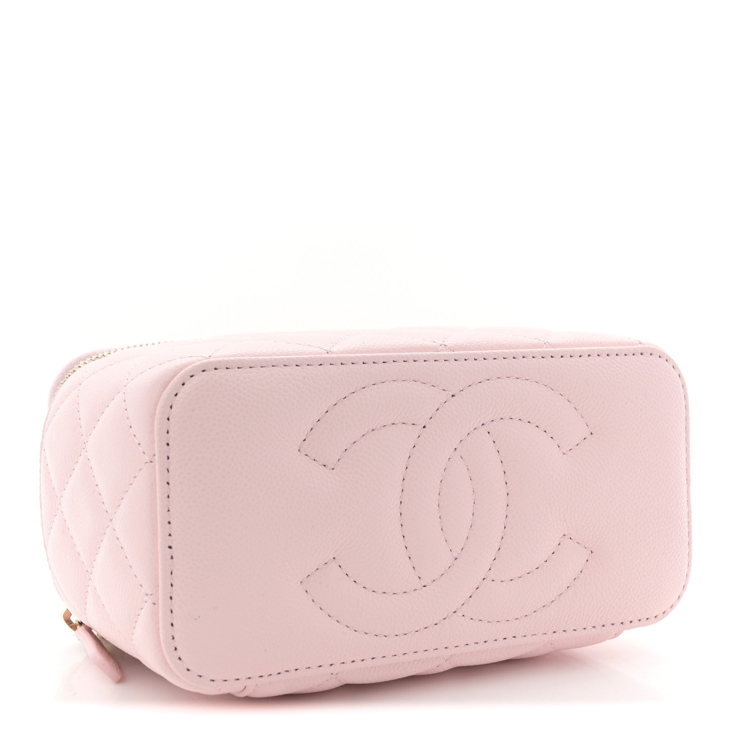 Chanel Caviar Quilted Small Vanity Case With Chain Light Pink 4 of 11