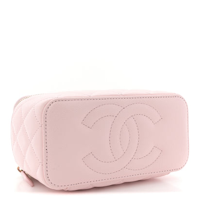 Chanel Caviar Quilted Small Vanity Case With Chain Light Pink 4 of 11