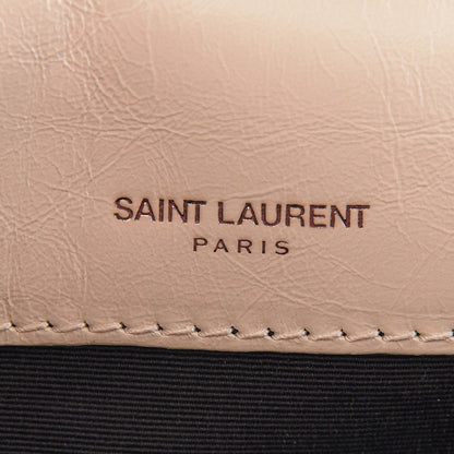 Saint Laurent Crinkled Calfskin Matelasse Monogram Baby Niki Chain Satchel Blanc Vintage 8 of 10