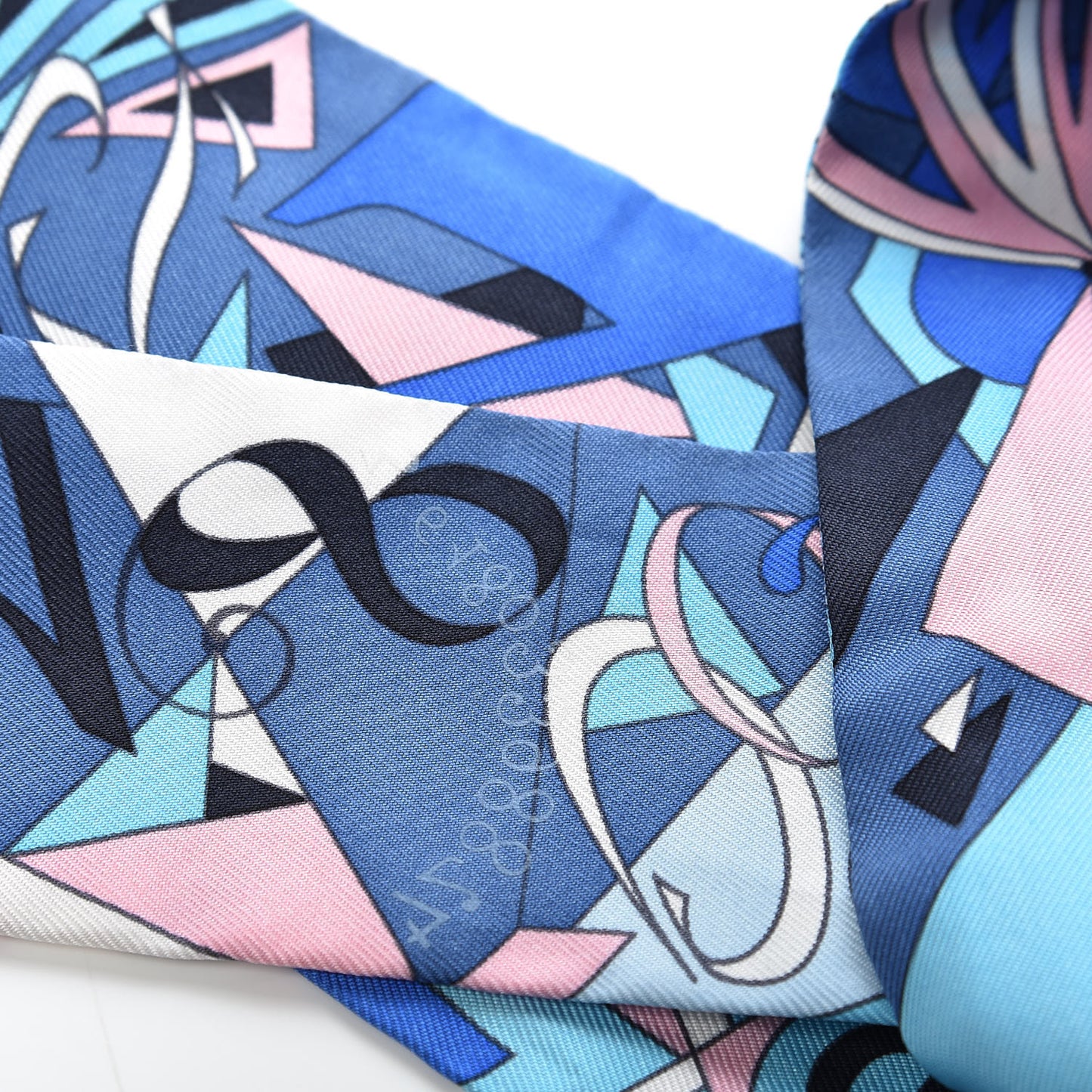 Silk Le Nombre D'Or Twilly Blue Jean Rose Pale Ciel