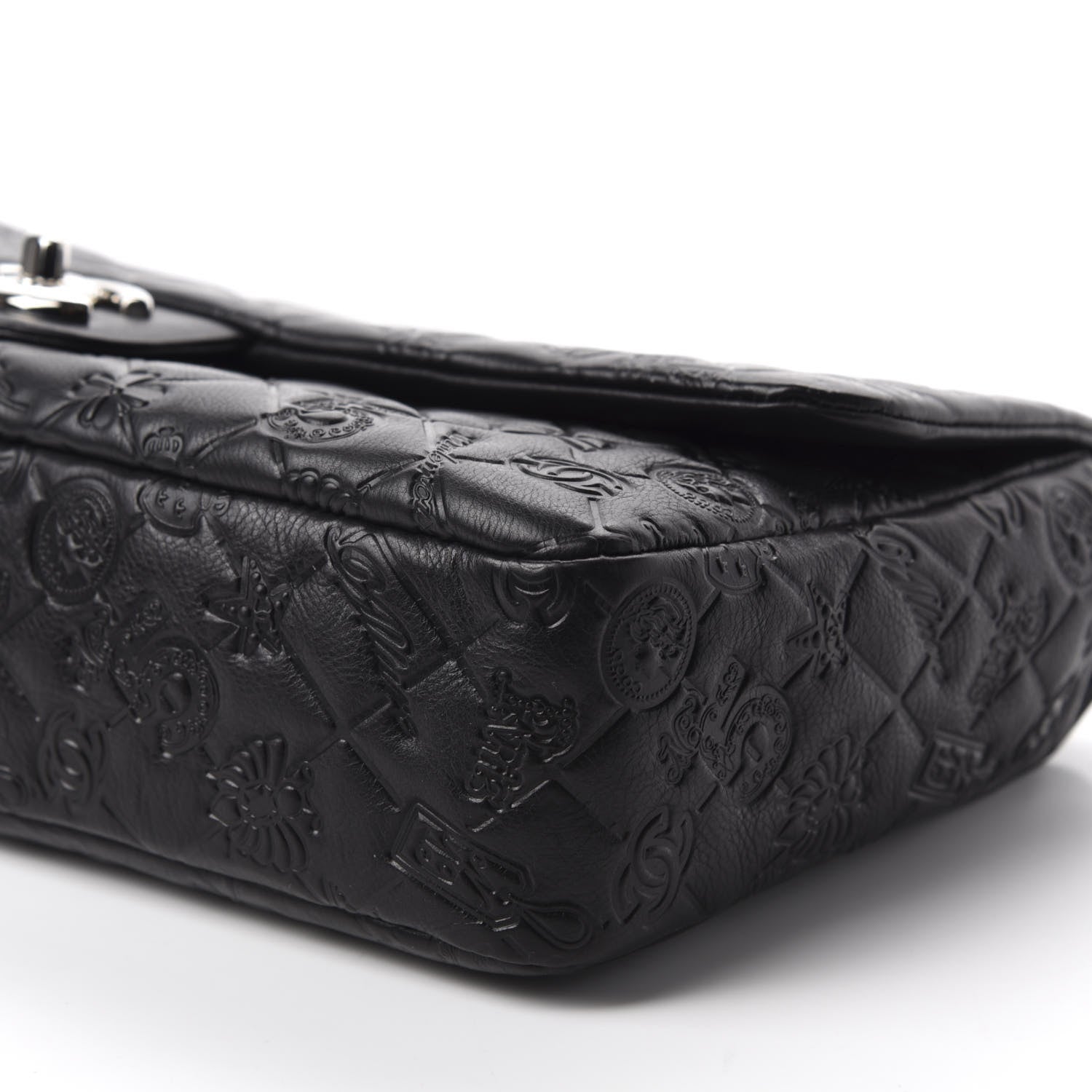 Chanel Calfskin Embossed Large Lucky Symbols Flap Black 7 of 11