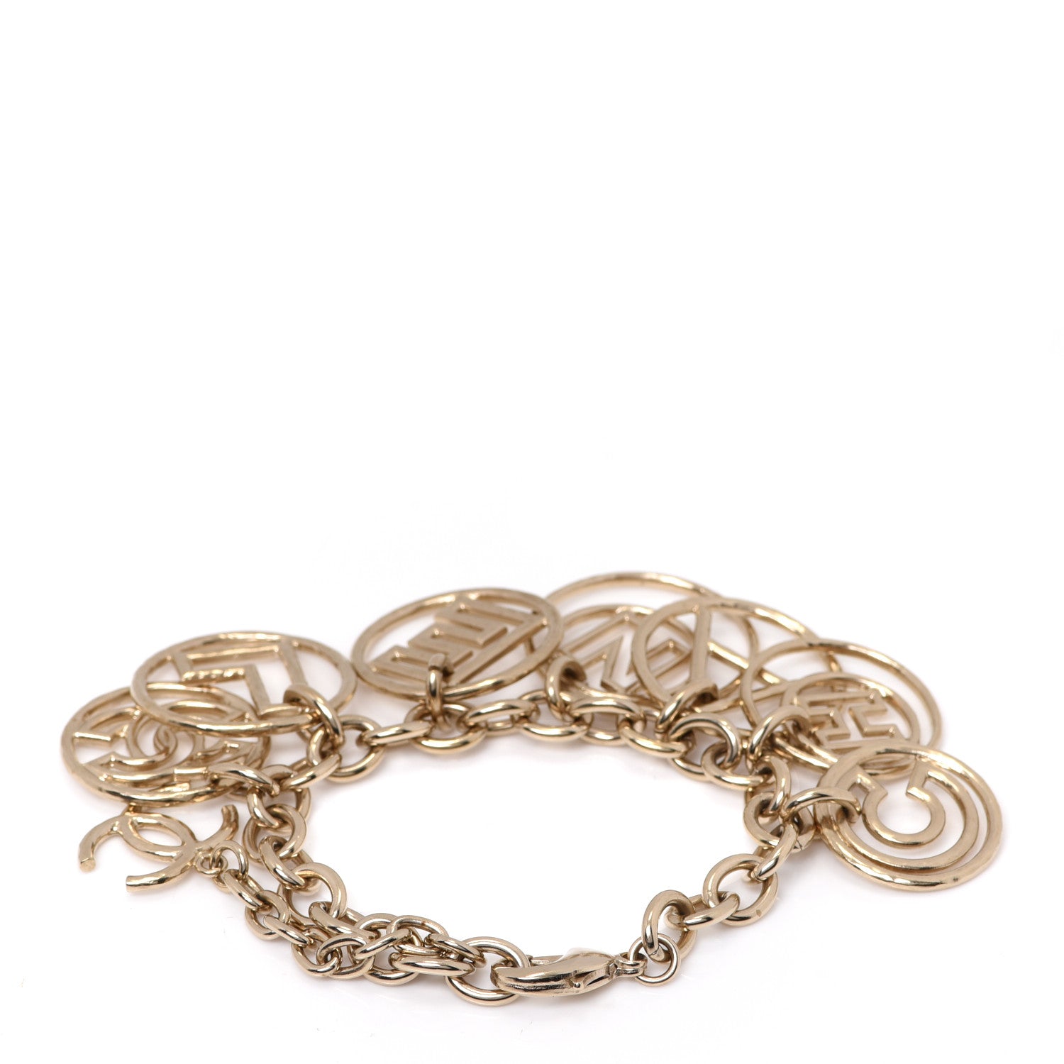 Chanel Hoop Cuba Logo Bracelet Gold 3 of 5