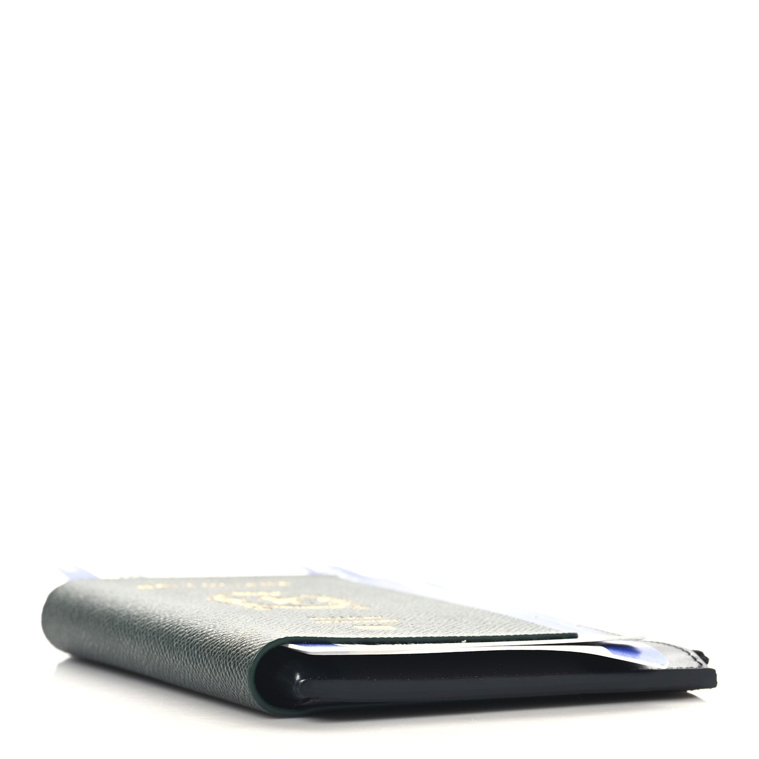 Balenciaga Textured Calfskin Passport Phone Holder Green 4 of 9