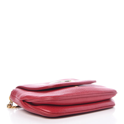Gucci Pebbled Calfskin Small 1973 Chain Shoulder Bag Red 5 of 10