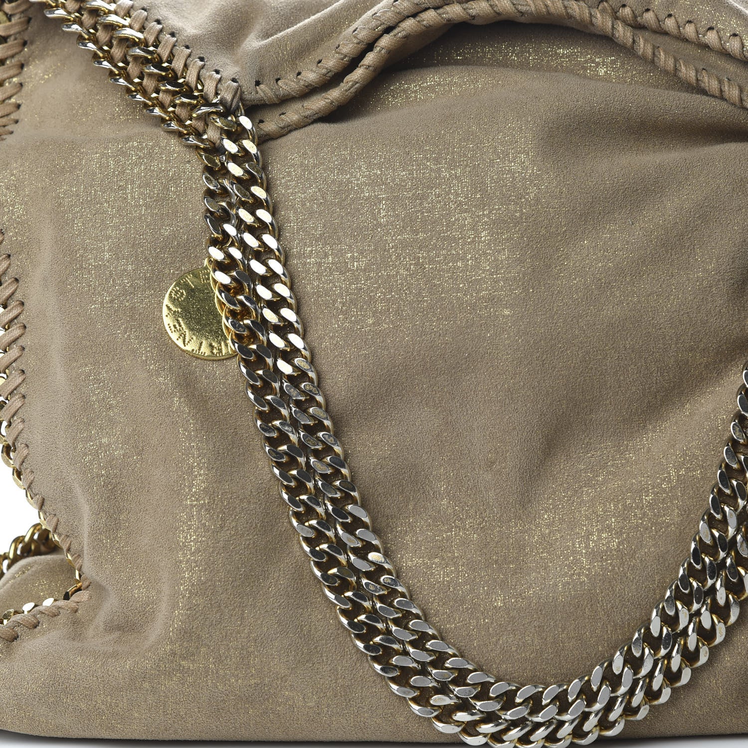 Stella McCartney Shaggy Deer Big Falabella Tote Gold 9 of 9