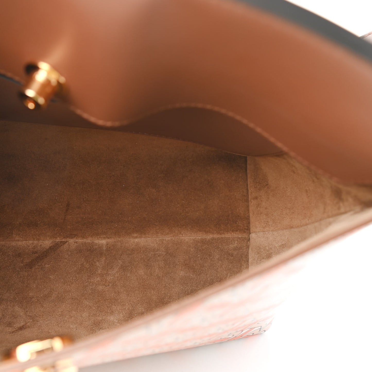 Calfskin Monogram Small Society Top Handle Bag Bright Orange