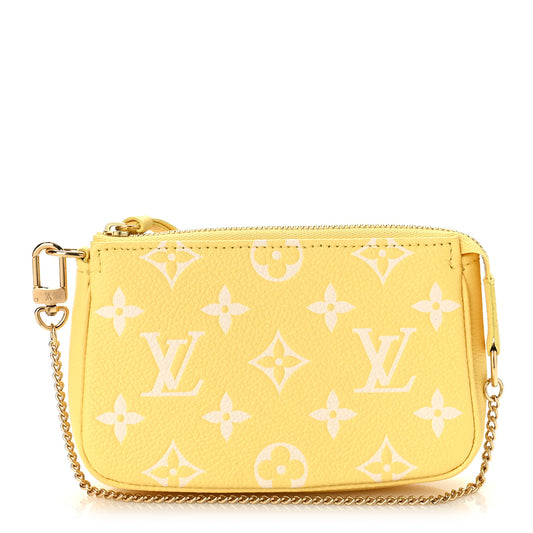 Empreinte Monogram Mini Pochette Accessories Lemon Curd Yellow