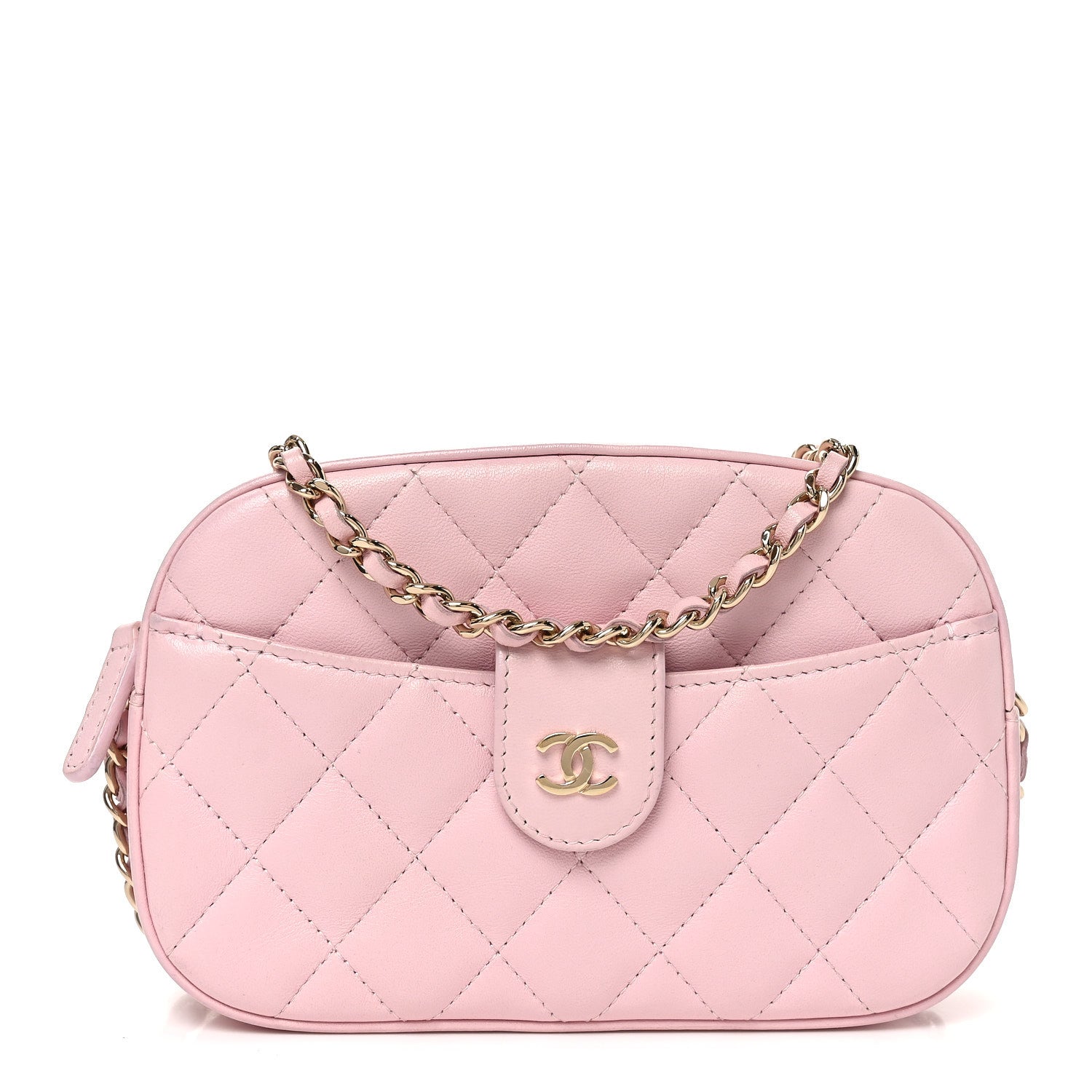 Chanel Lambskin Quilted Chain Camera Bag Light Pink 1 of 9