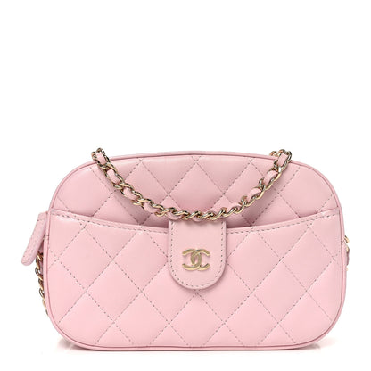 Chanel Lambskin Quilted Chain Camera Bag Light Pink 1 of 9