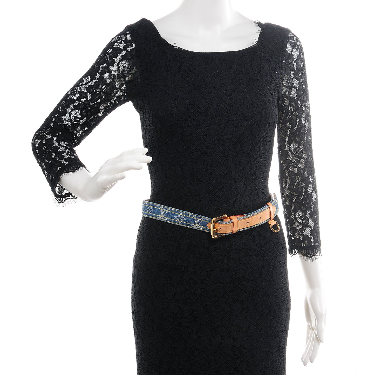 Monogram Denim Belt 80 32 Blue