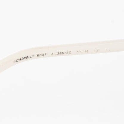 Chanel CC Sunglasses 6037 White 6 of 8