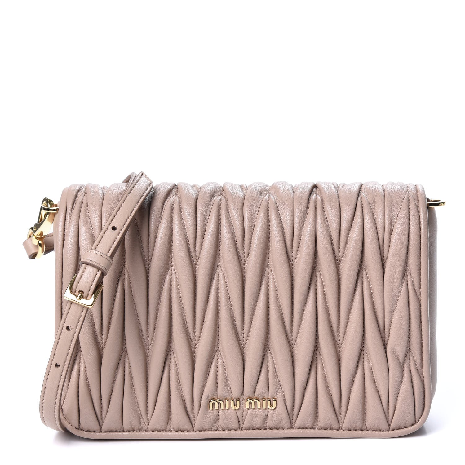 Miu Miu Nappa Matelasse Crossbody Cammeo 1 of 8